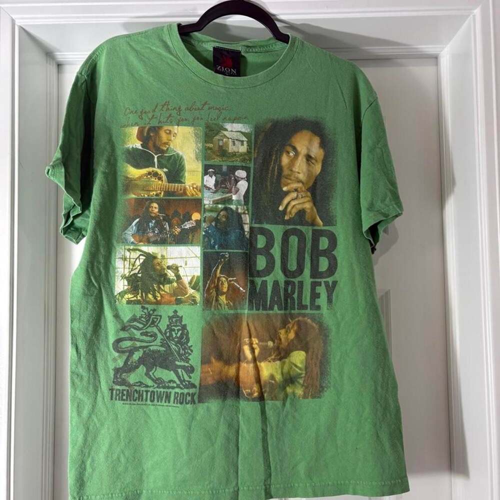 Zion Rootswear Bob Marley Trenchtown Rock Graphic T-Shirt
